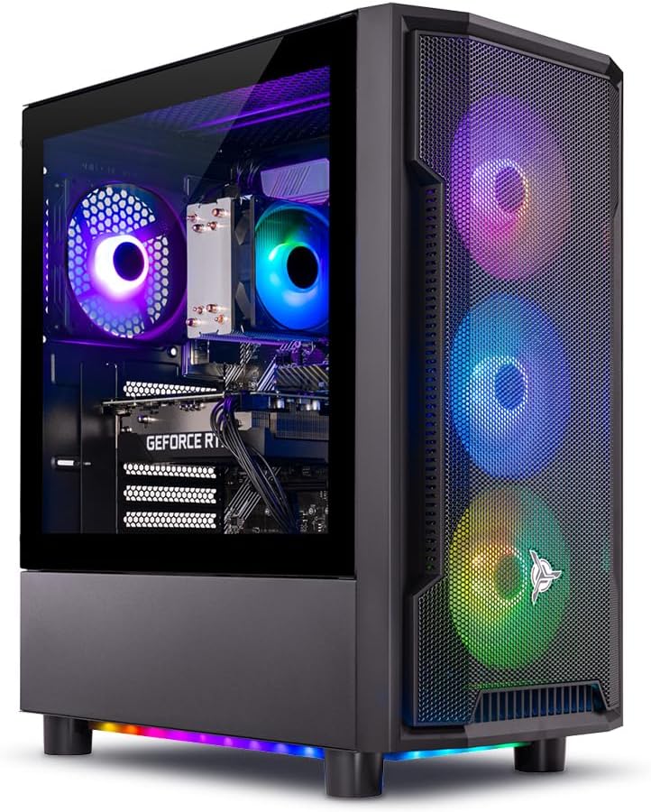 Rosa Tech Shadow Gaming PC, Intel i5 13400F 2.5 GHz (4.6GHz Turbo Boost), NVIDIA RTX 4060 8GB GDDR6X, 2TB NVME Gen3, 32GB DDR5 RAM 5600 RGB, 650W Gold PSU