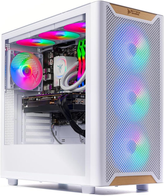 Skytech Gaming Chronos 3 Desktop PC, Intel i7 14700F 2.1 GHz (5.3GHz Turbo), NVIDIA RTX 5060 Ti 16GB, 1TB NVMe SSD, 16GB DDR5 RAM 5200, 850W Gold ATX 3 PSU, 360mm ARGB AIO, Wi-Fi, Win 11