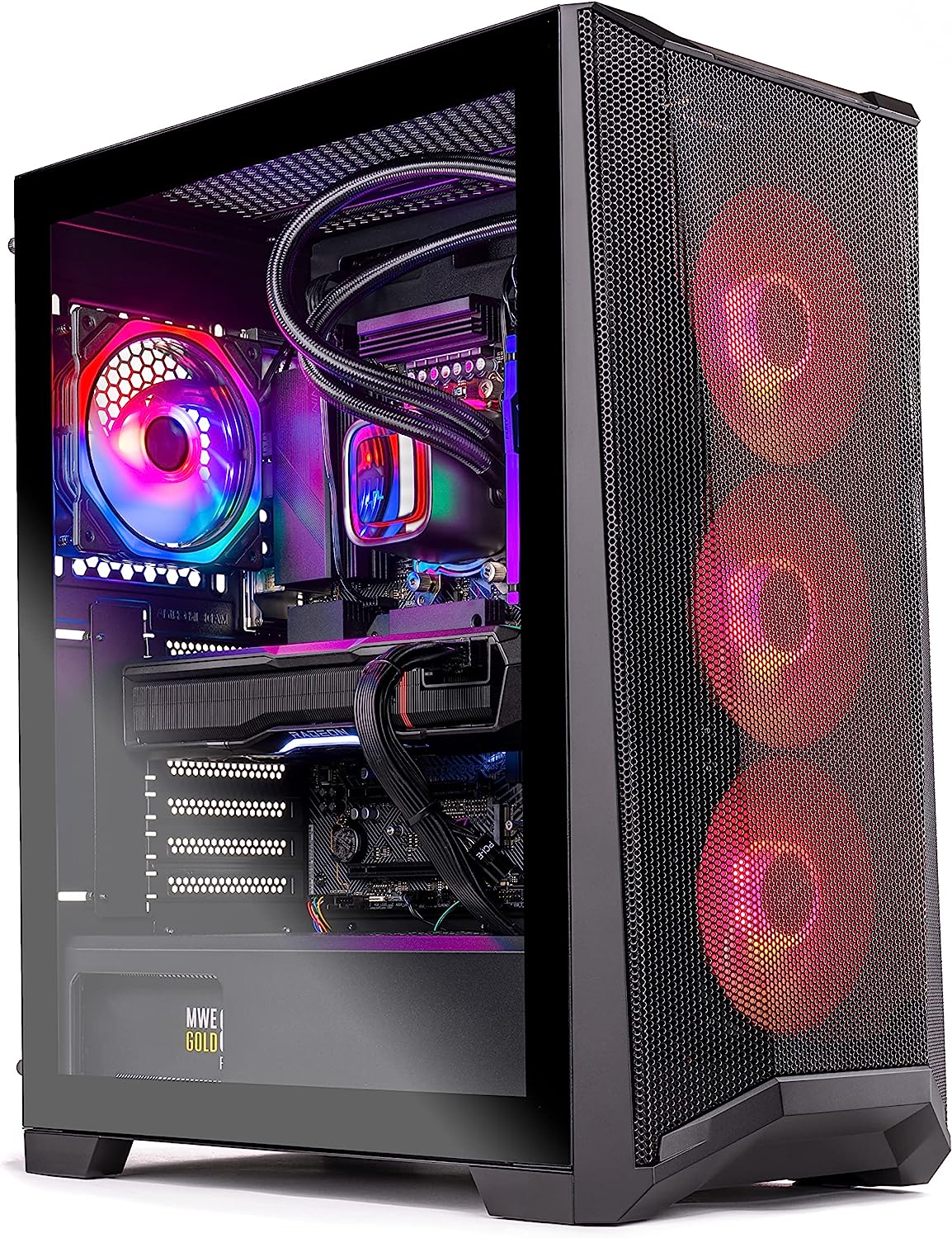 Rosa Tech Chronos Gaming PC Desktop – Intel Core i7 13700K 3.4 GHz, NVIDIA RTX 4070, 1TB NVME SSD, 32GB DDR5 RAM RGB, 750W Gold PSU, 360mm AIO, 11AC Wi-Fi,