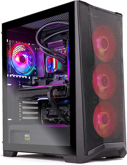 Rosa Tech Chronos Gaming PC Desktop – Intel Core i7 13700K 3.4 GHz, NVIDIA RTX 4070, 1TB NVME SSD, 32GB DDR5 RAM RGB, 750W Gold PSU, 360mm AIO, 11AC Wi-Fi,