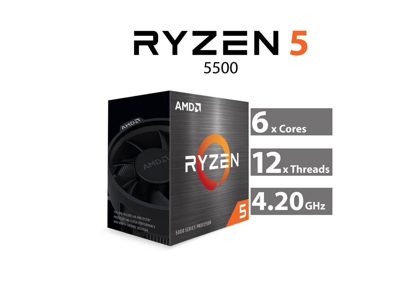 Antec Gaming PC Ryzen 5 5500 16GB Memory 1TB SSD NVMe 8GB Radeon RX 580